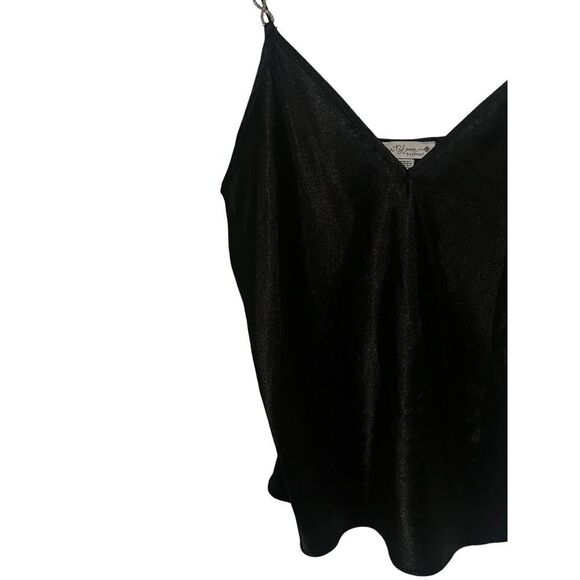 In Bloom By Jonquil Cami Top Sheer Satin Spaghetti Strap Sleepwear Large NEW - Picture 2 of 10